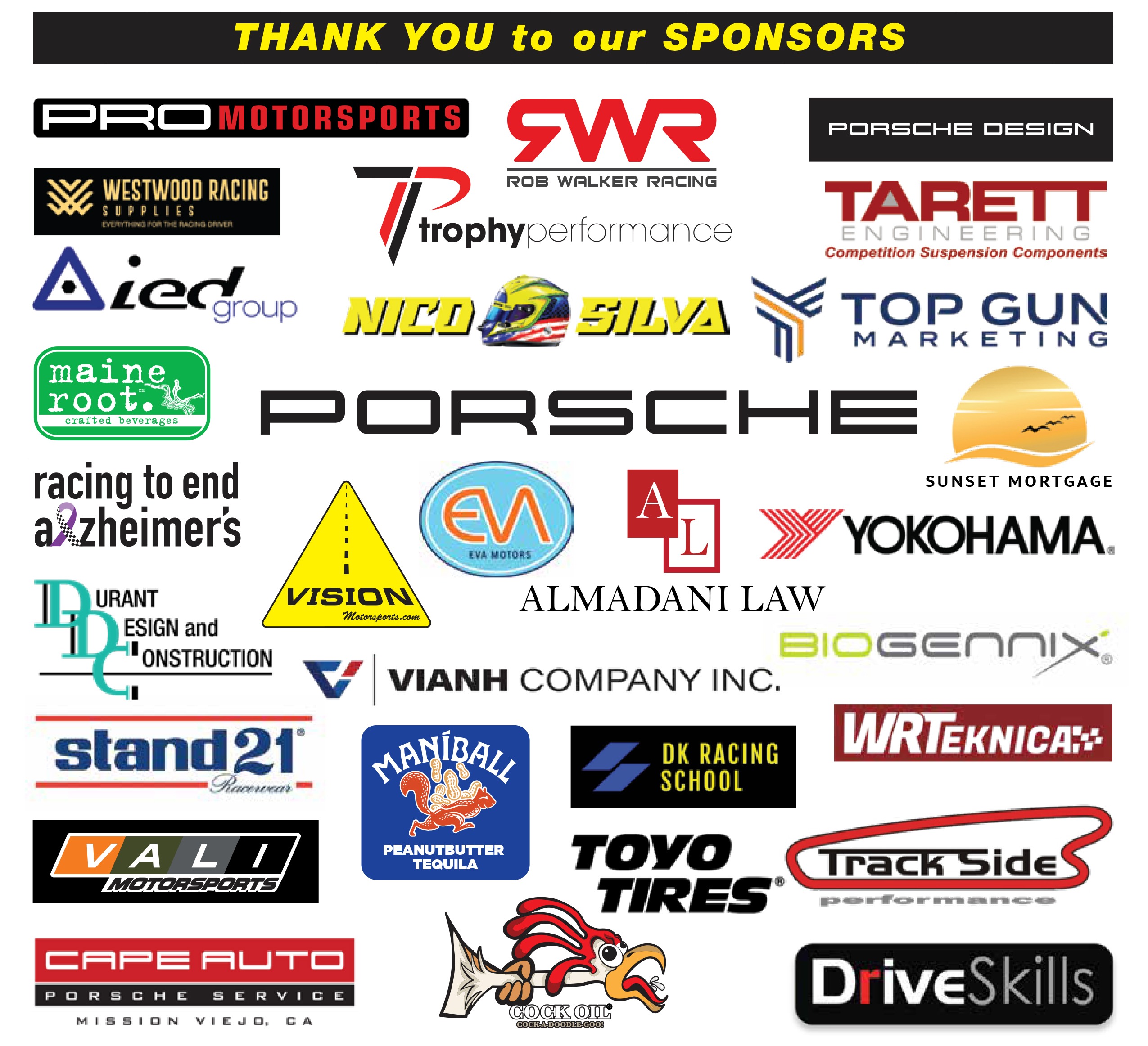 SPONSOR LOGOS 8.5X7.75 1-26-26 Porsche Owners Club